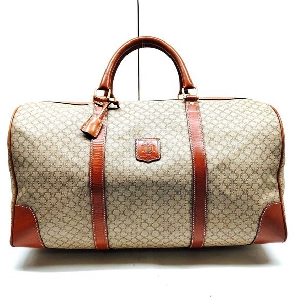 CELINE Boston Bag Brown PVC - Picture 1 of 9